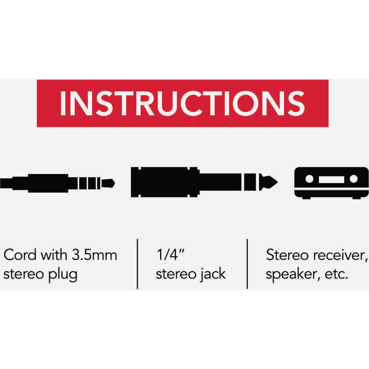 RCA 1/4 In. Plug to 3.5mm Jack Adapter Audio Adapter Image 2