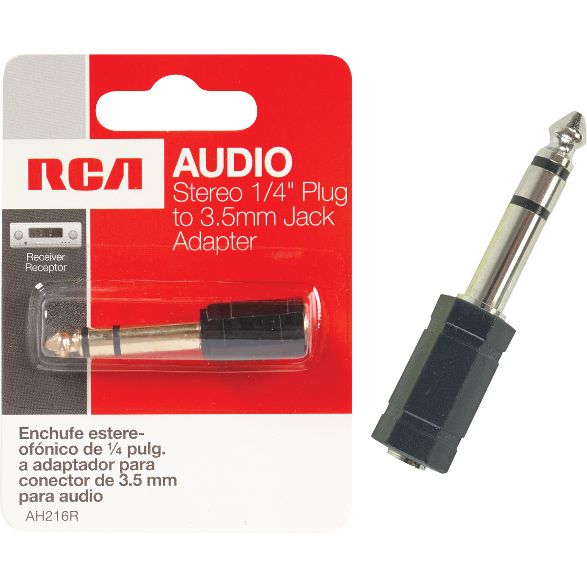 RCA 1/4 In. Plug to 3.5mm Jack Adapter Audio Adapter Image 1