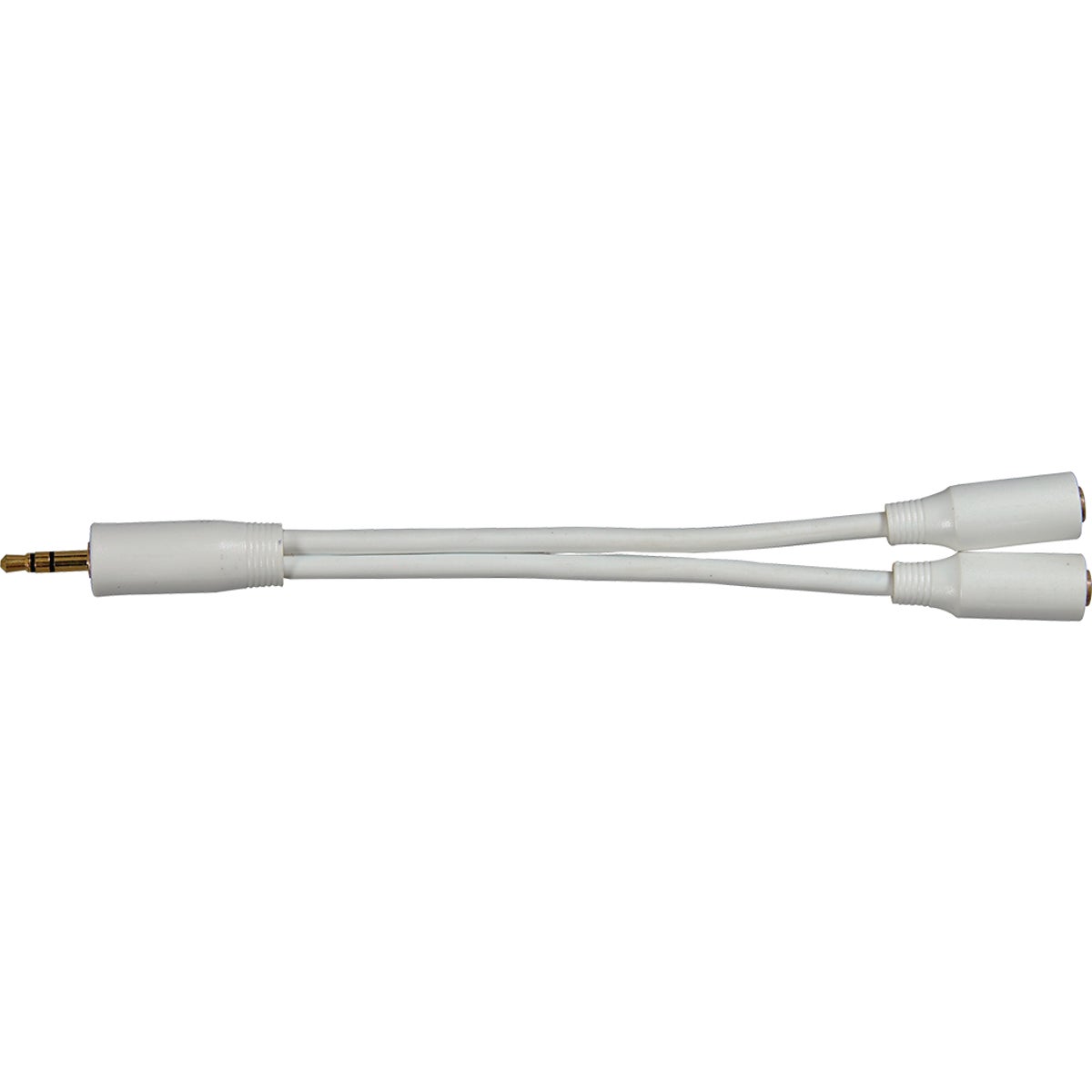 Jensen 3 In. White Y-Splitter Audio Cable Image 2