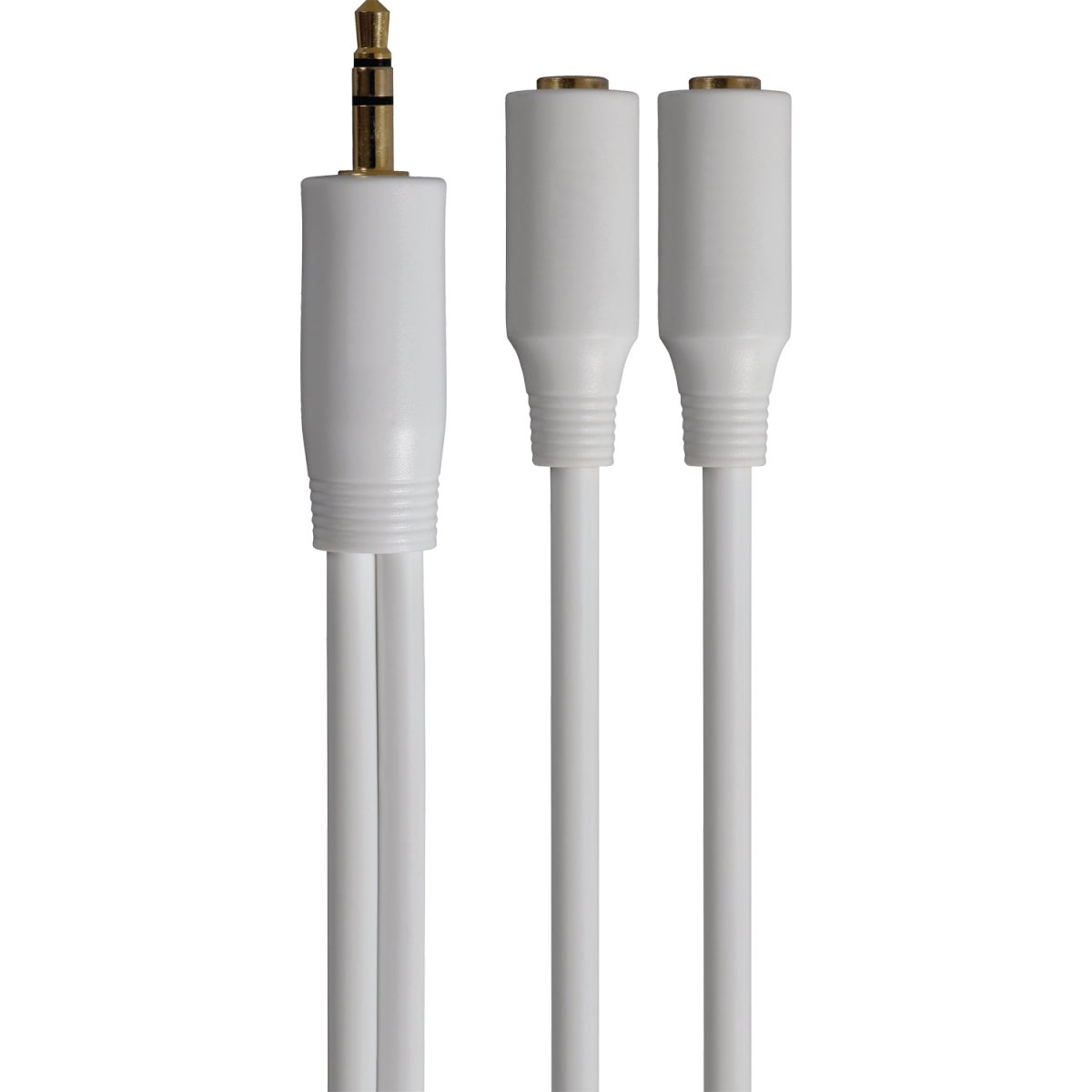 Jensen 3 In. White Y-Splitter Audio Cable Image 4