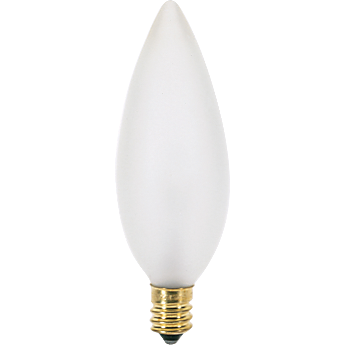 Satco 25W Frosted Soft White Candelabra BA9.5 Incandescent Torpedo Blunt Tip Light Bulb (2-Pack)