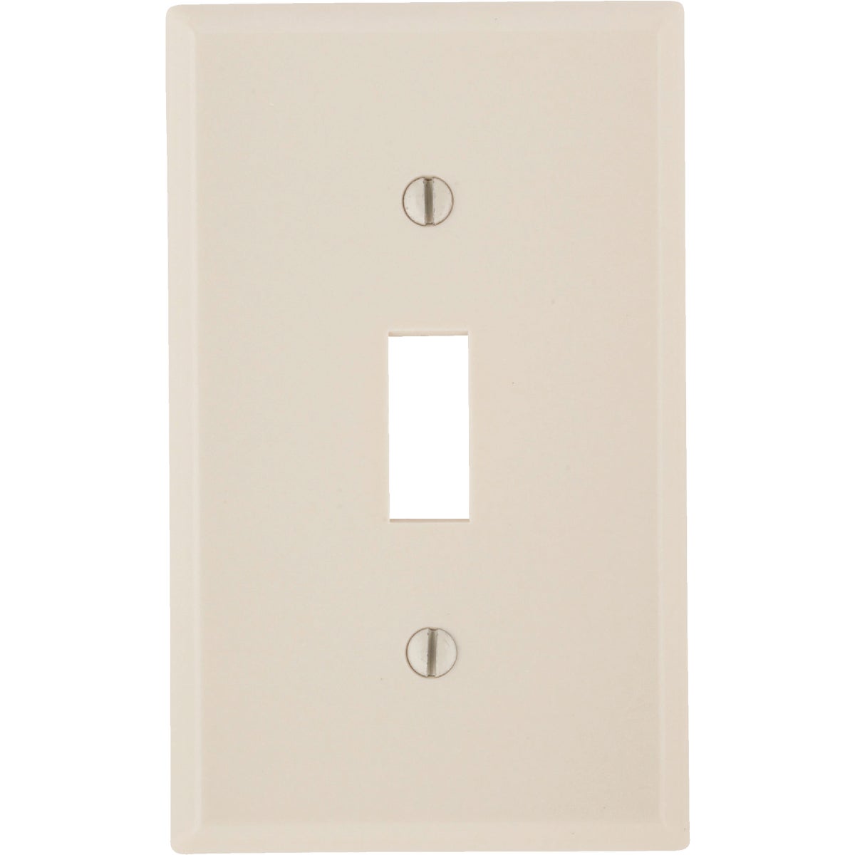 Leviton 1-Gang Plastic Toggle Switch Wall Plate, Light Almond Image 1