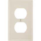 Leviton 1-Gang Smooth Plastic Outlet Wall Plate, Light Almond Image 1