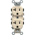 Leviton 20A Ivory Heavy-Duty 5-20R Duplex Outlet Image 4