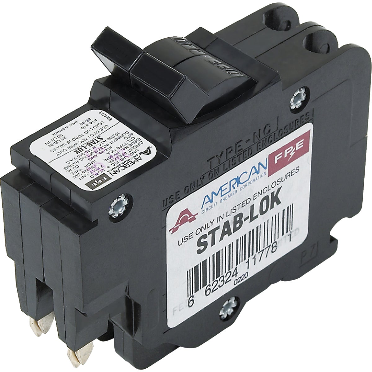 Connecticut Electric 40A Double-Pole Standard Trip Packaged Replacement Circuit Breaker For Federal Pacific