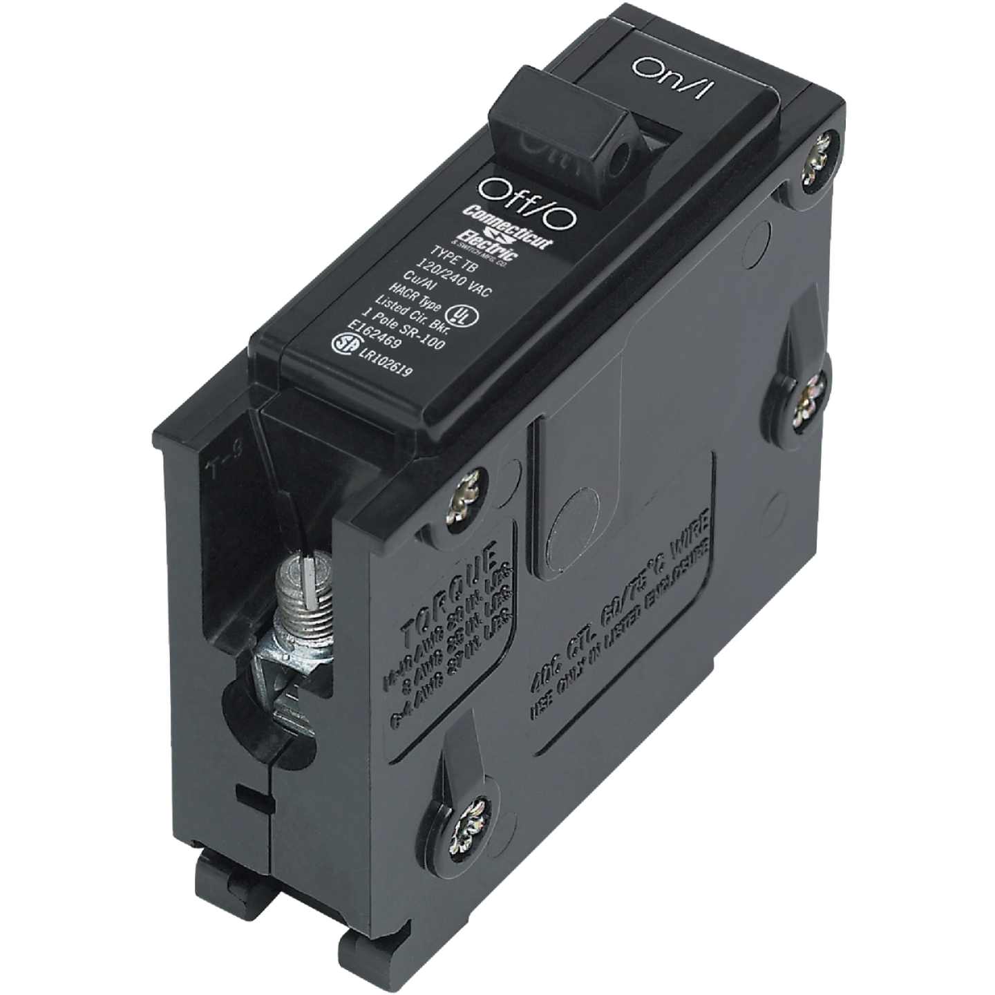 Connecticut Electric 15A Single-Pole Standard Trip Interchangeable Packaged Circuit Breaker Image 1