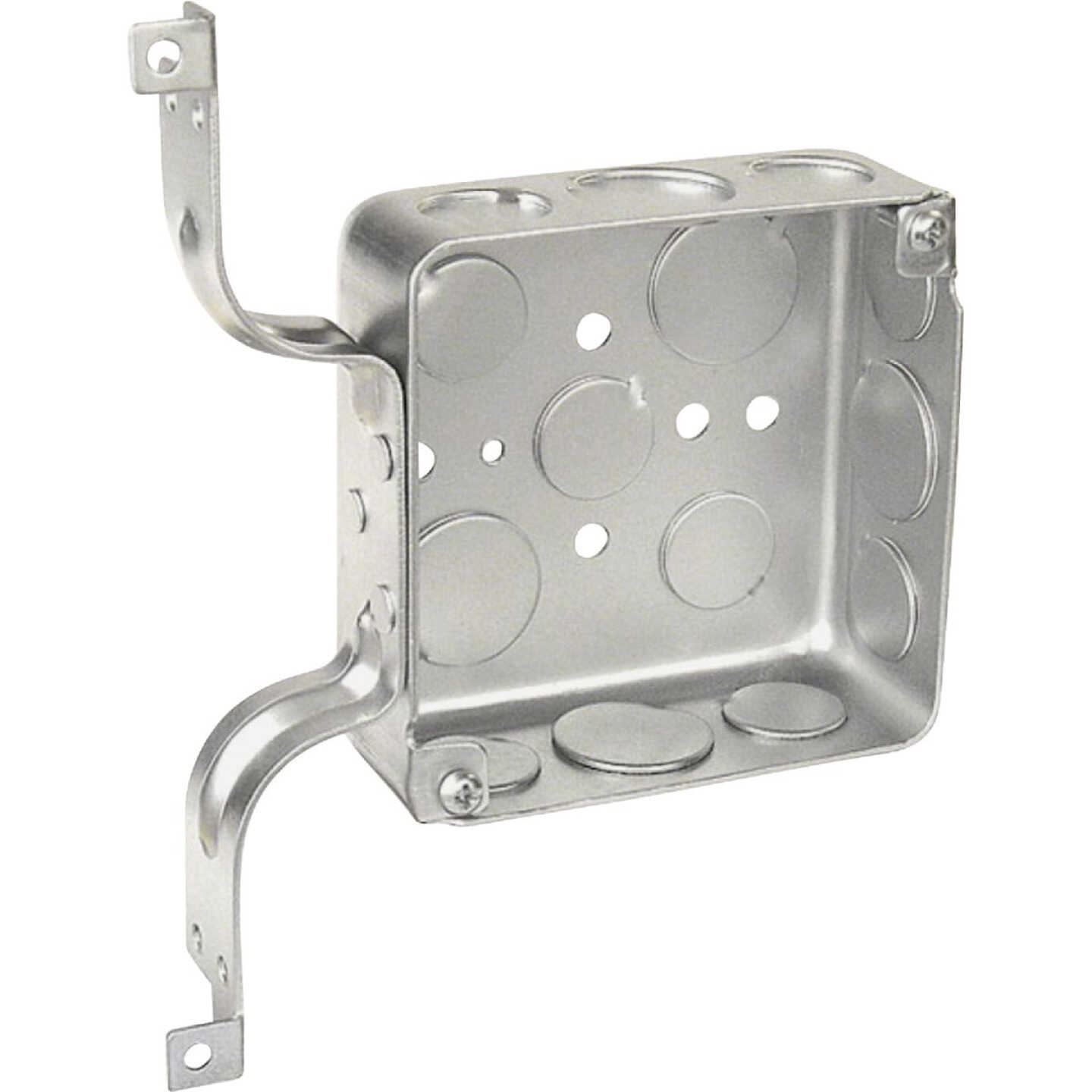 Southwire W Bracket Mount 4 In. x 4 In. Square Box with Off-Center Knockouts Image 1