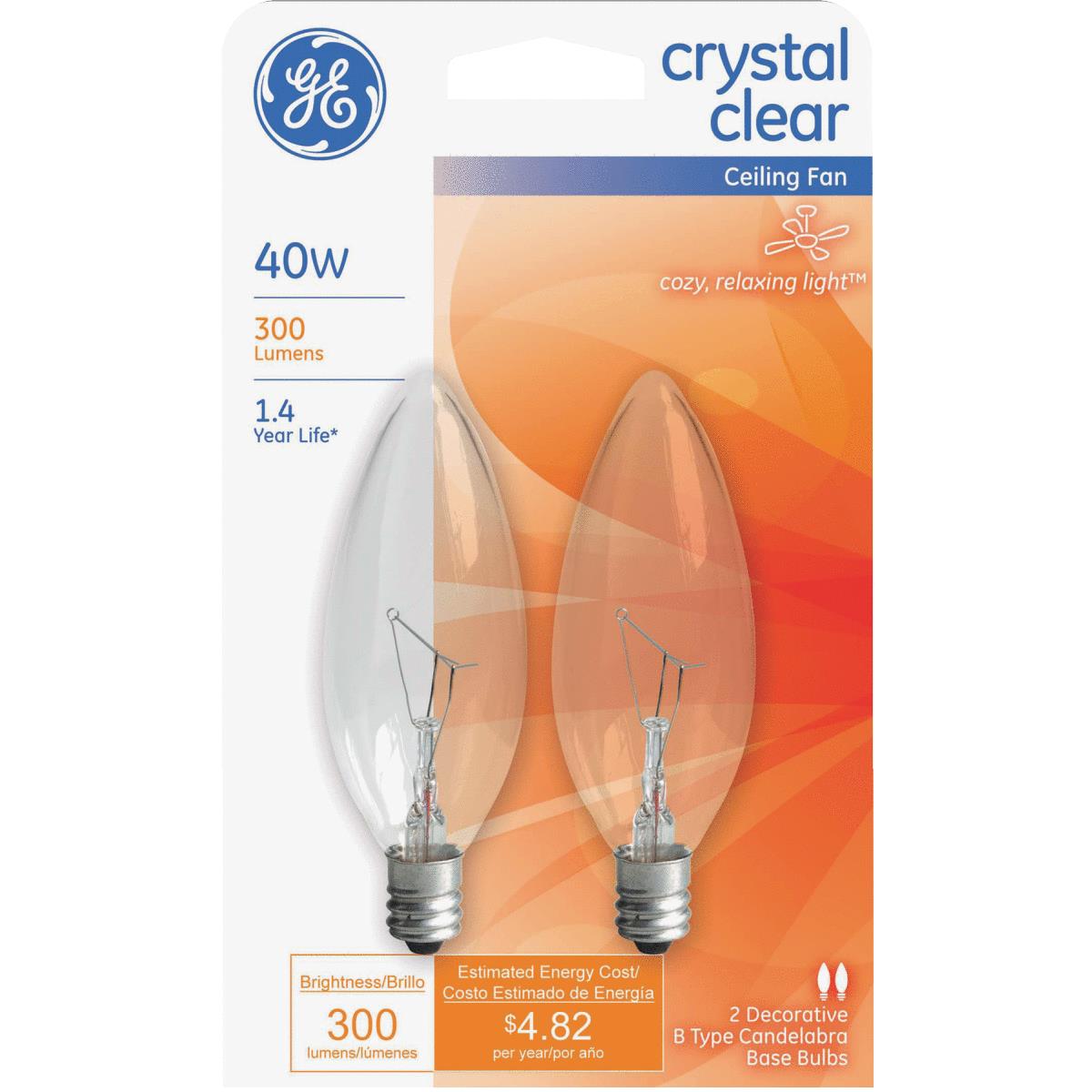 40W CLR CAND FAN BULB Image 1