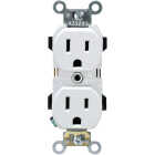 Leviton 15A White Industrial Grade 5-15R Duplex Outlet Image 2