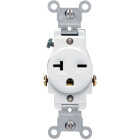 Leviton 20A White Heavy-Duty 6-20R Grounding Single Outlet Image 4