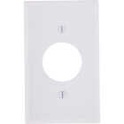 Leviton 1-Gang Smooth Plastic Single Outlet Wall Plate, White Image 1