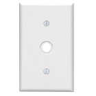 Leviton 1-Gang Thermoset Plastic White Telephone/Cable Wall Plate with 0.406 In. to 0.625 In. Hole Image 1