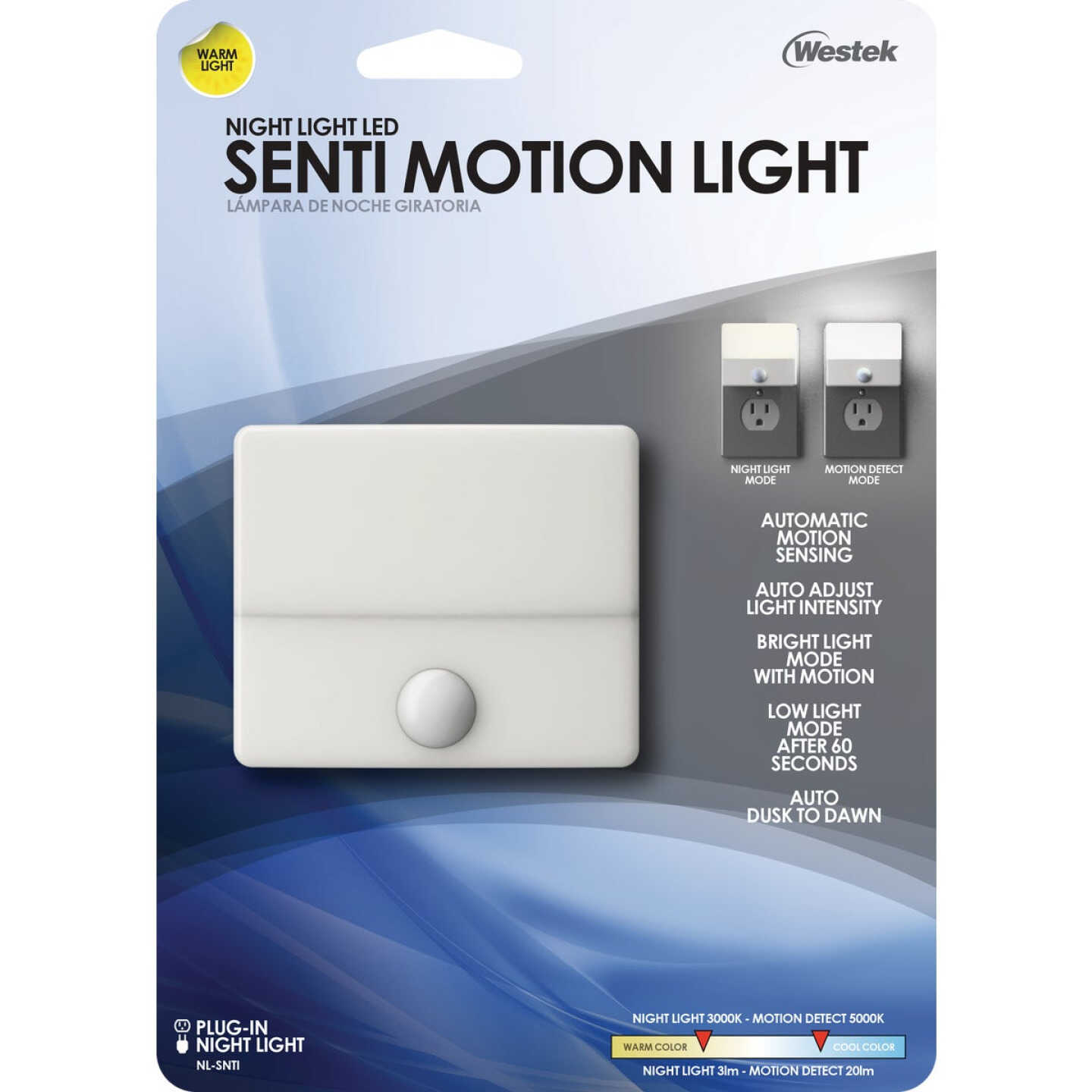 Westek Senti White Motion Activated LED Night Light Image 2