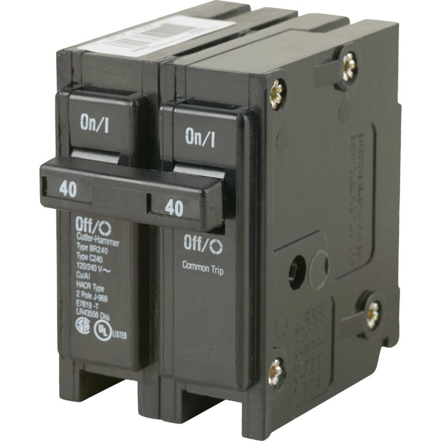 Eaton BR 40A Double-Pole Standard Trip Circuit Breaker Image 1