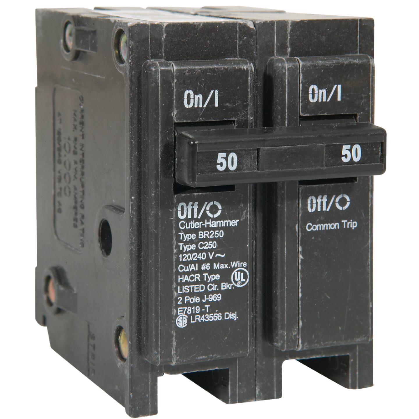 Eaton BR 50A Double-Pole Standard Trip Circuit Breaker Image 1