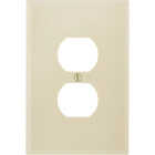 Leviton 1-Gang Smooth Plastic Oversized Outlet Wall Plate, Ivory Image 1