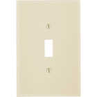 Leviton 1-Gang Plastic Oversized Toggle Switch Wall Plate, Ivory Image 1