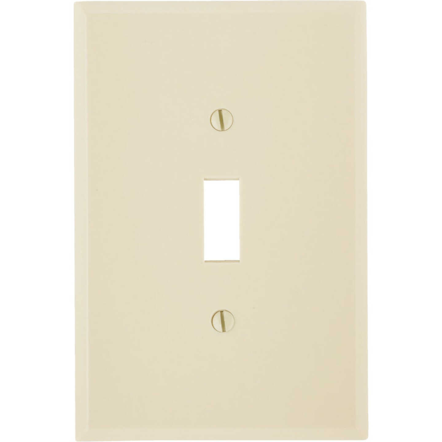 Leviton 1-Gang Plastic Oversized Toggle Switch Wall Plate, Ivory Image 1