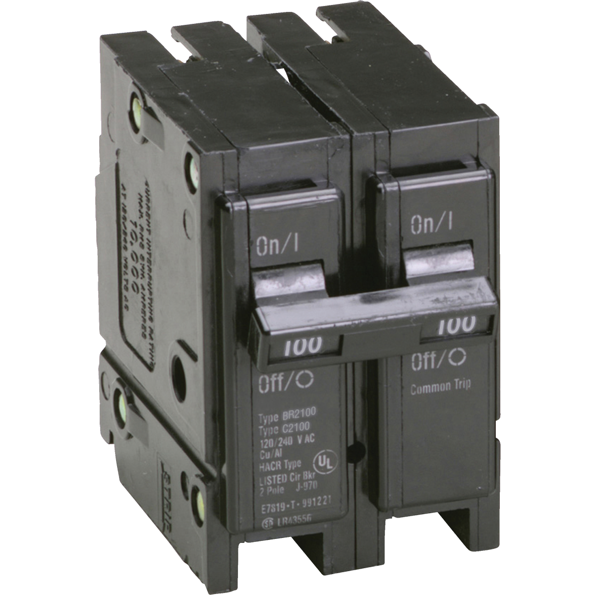 Eaton BR 100A Double-Pole Standard Trip Circuit Breaker Image 1