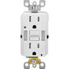 Leviton SmartLockPro Self-Test 15A White Tamper Resistant 5-15R GFCI Outlet Image 1
