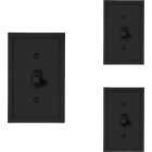 Amerelle Fairbanks 1-Gang Black Insulated Bamboo Wall Plate Image 1