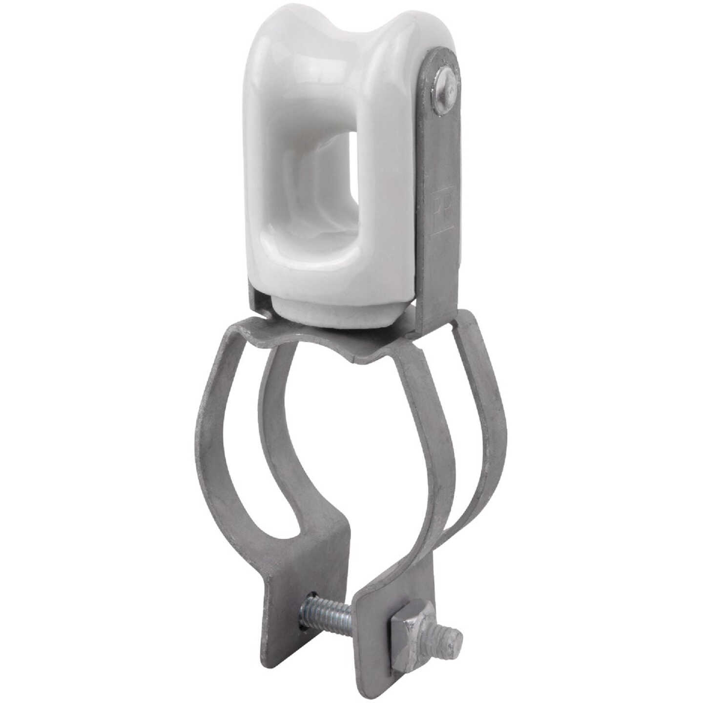 Carlon 1-1/4 In. to 1-1/2 In. Pipe Mount Porcelain & Steel Wire Holder Image 1