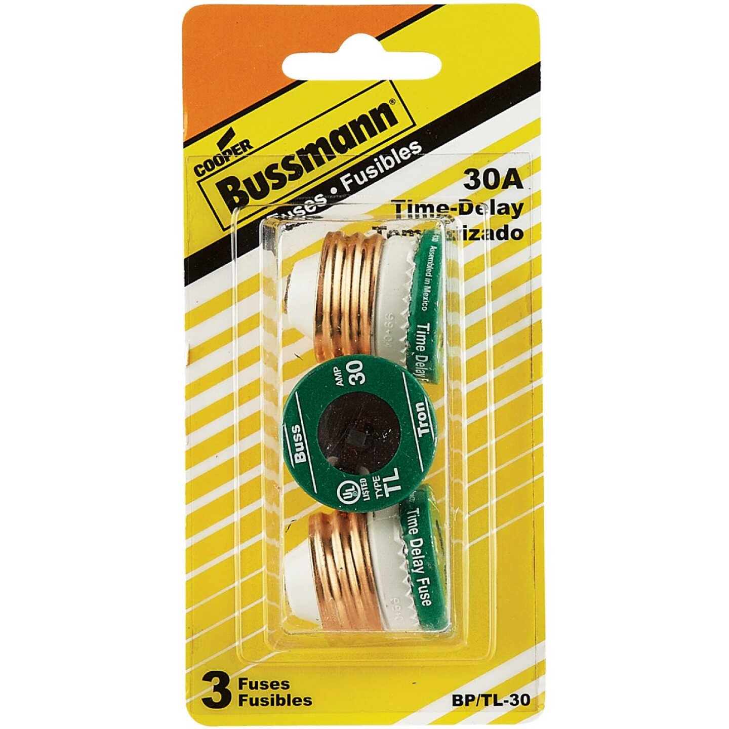 Bussmann 30A BP/TL Time-Delay Plug Fuse (3-Pack) Image 2