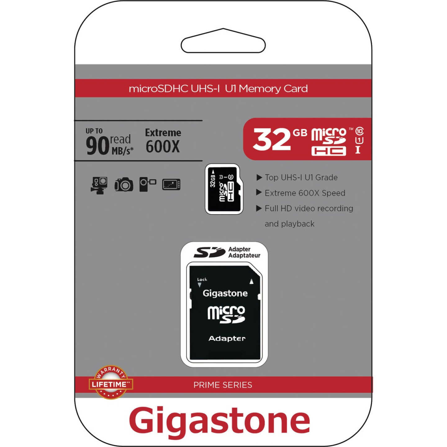 Gigastone Prime Series MicroSD Card 32 GB 2-in-1 Kit Image 2
