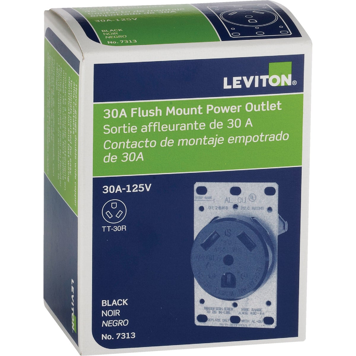 Leviton 30A Female Power Outlet RV Receptacle Image 2