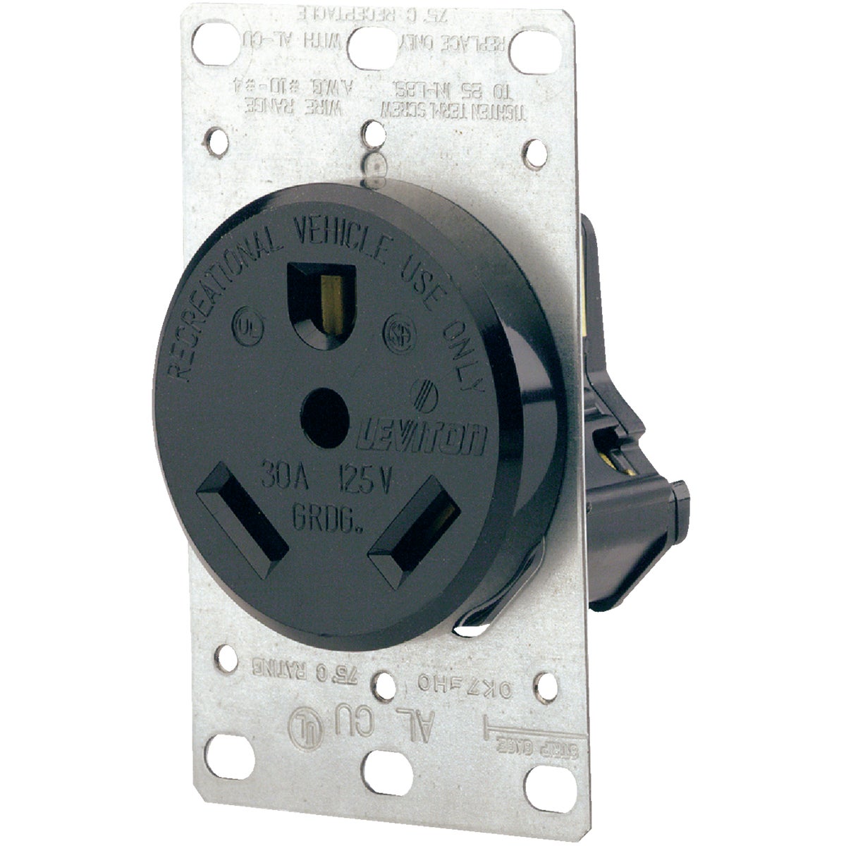 Leviton 30A Female Power Outlet RV Receptacle Image 3