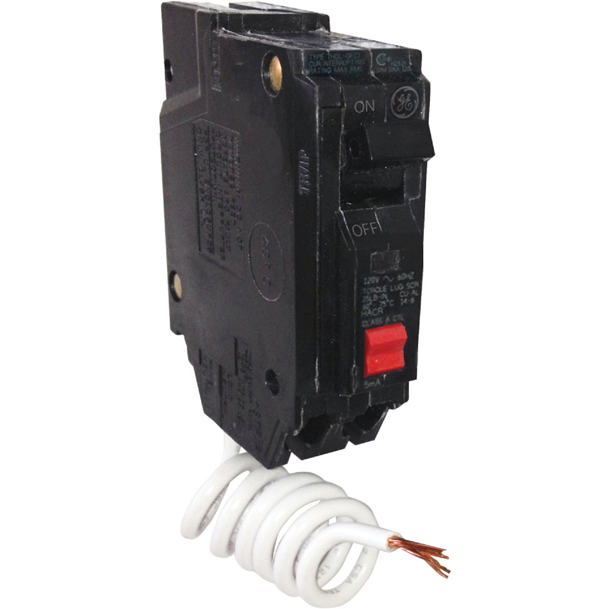 GE THQL 30A Single-Pole GFCI Breaker Image 1