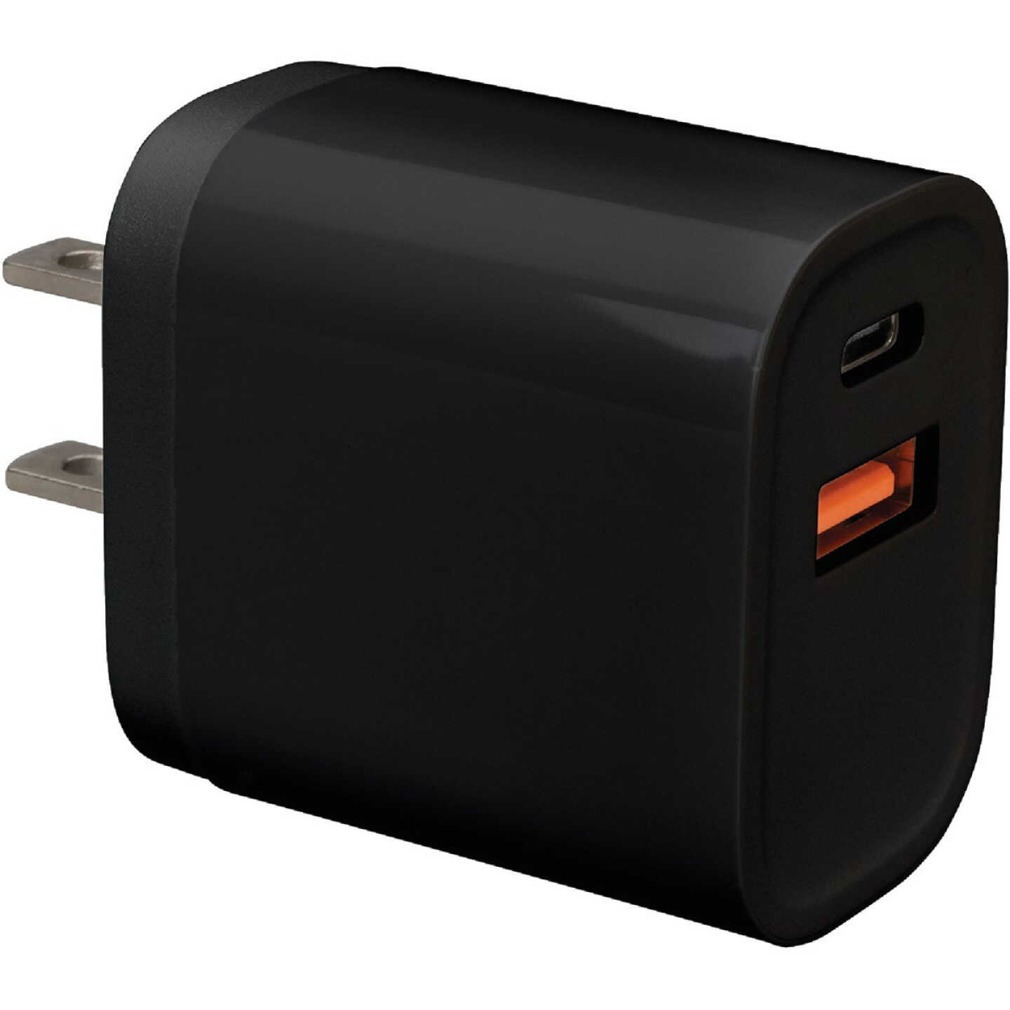 Blue Jet AC Outlet Black Fast Charge 45W Wall USB-C Charger with Power Delivery (PD) & QC Image 1