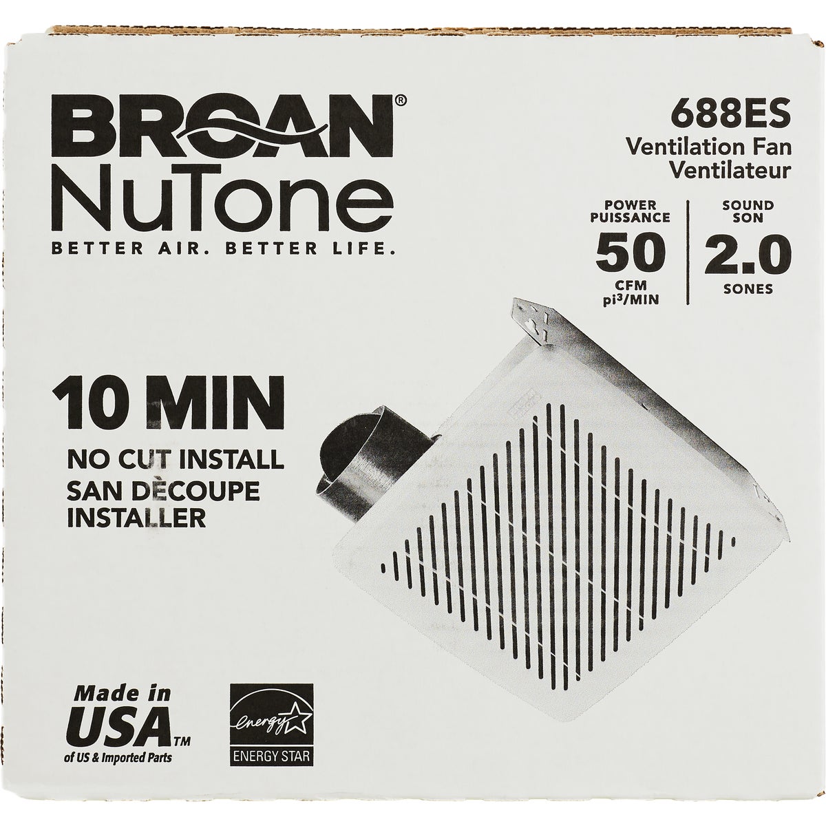 Broan Economy 50 CFM 2.0 Sones 120V Bath Exhaust Fan Image 7