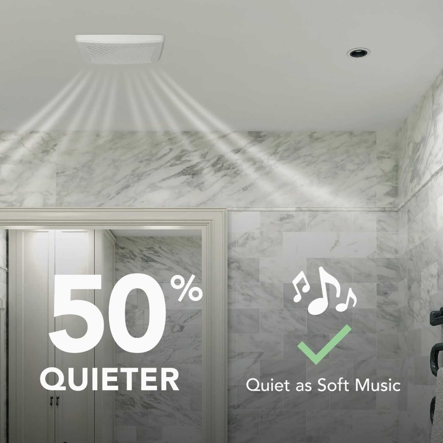 Broan Economy 50 CFM 2.0 Sones 120V Bath Exhaust Fan Image 2