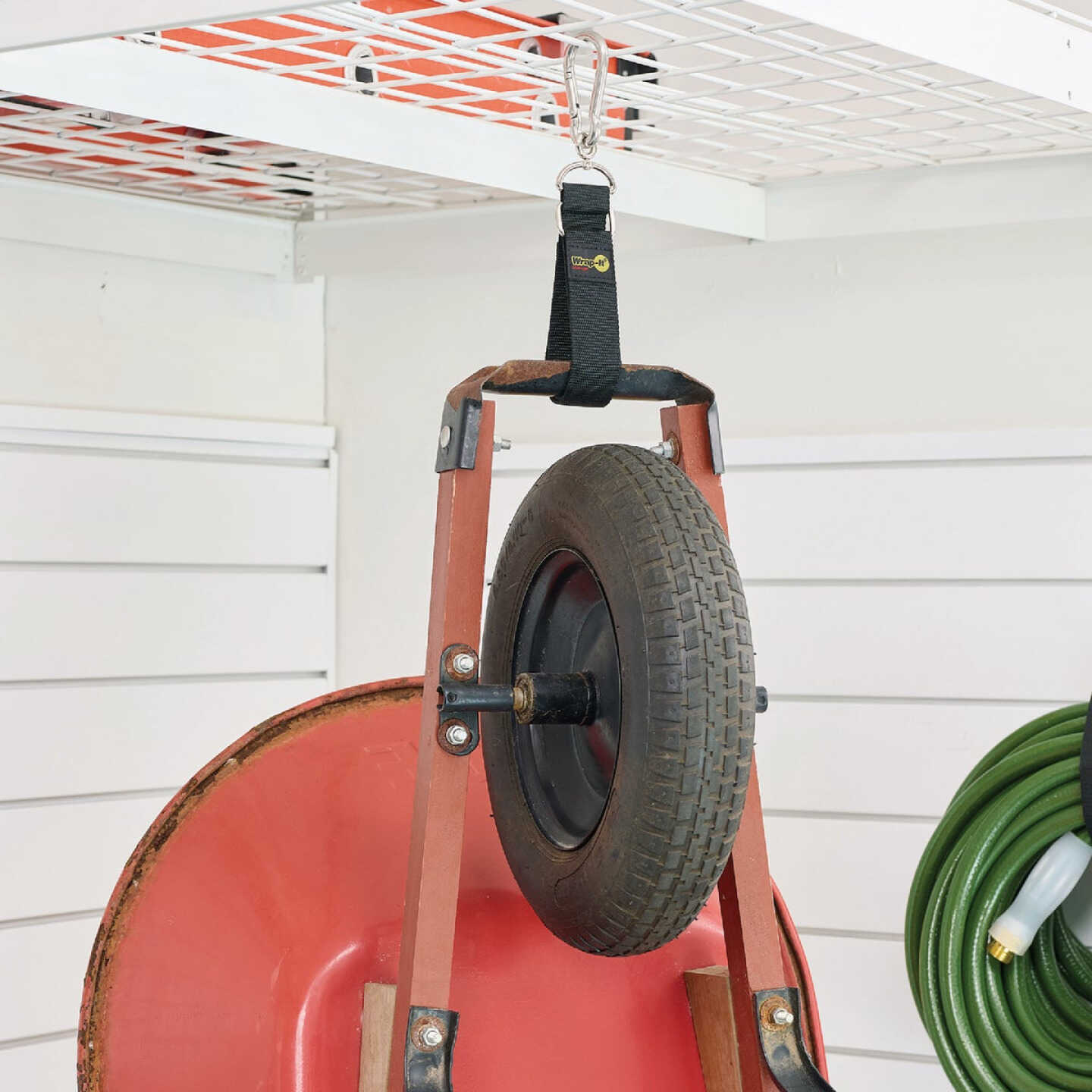 Wrap-It Storage Hook 'n Hang 24 In. x 2 In. Hanging Cinch Strap with Carabiner Image 2