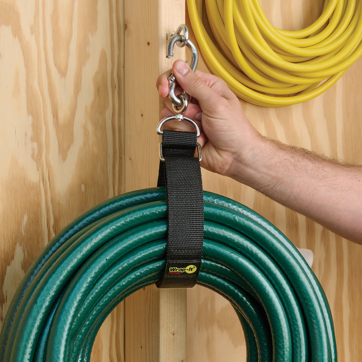 Wrap-It Storage Hook 'n Hang 24 In. x 2 In. Hanging Cinch Strap with Carabiner Image 6