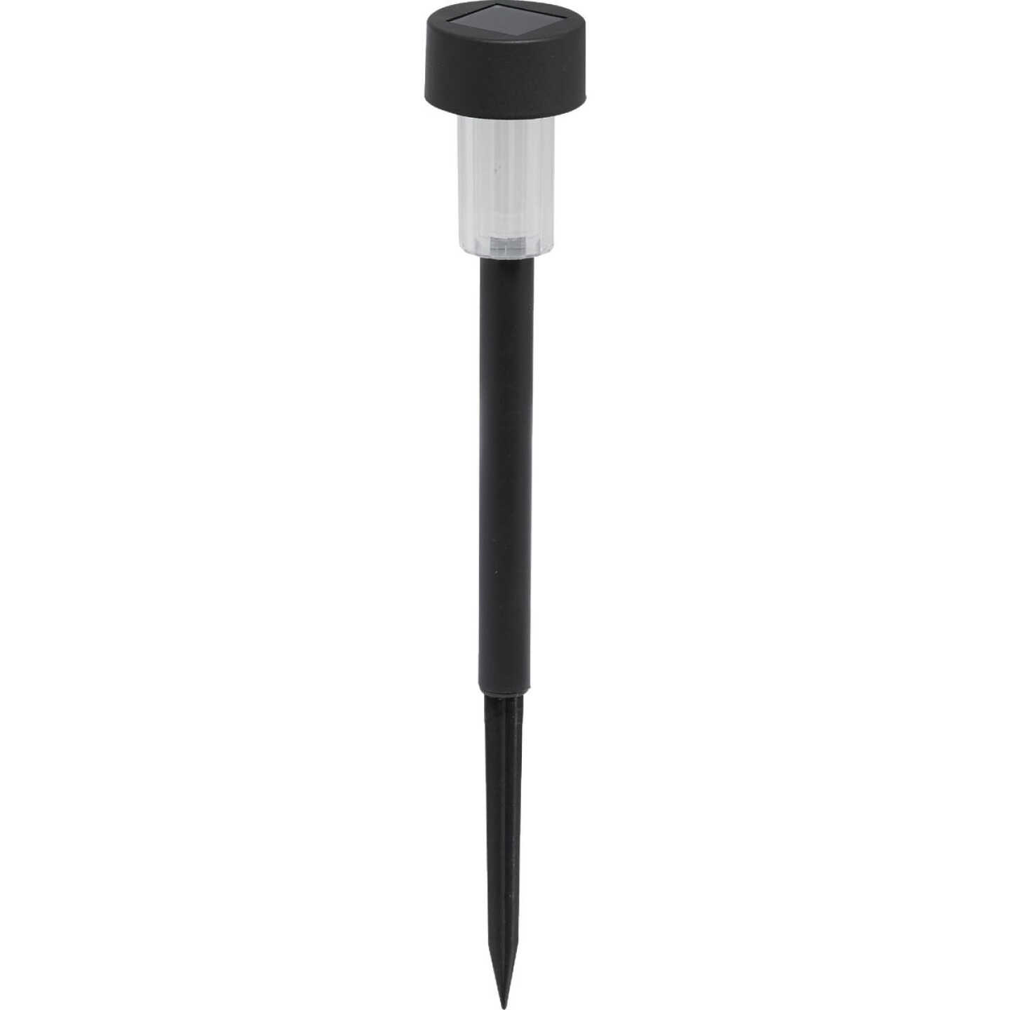 Outdoor Expressions Black 2.10 Lumens Metal Mini Solar Path Light Image 1