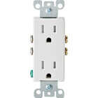 Leviton Decora 15A White Tamper Resistant 5-15R Duplex Outlet Image 2