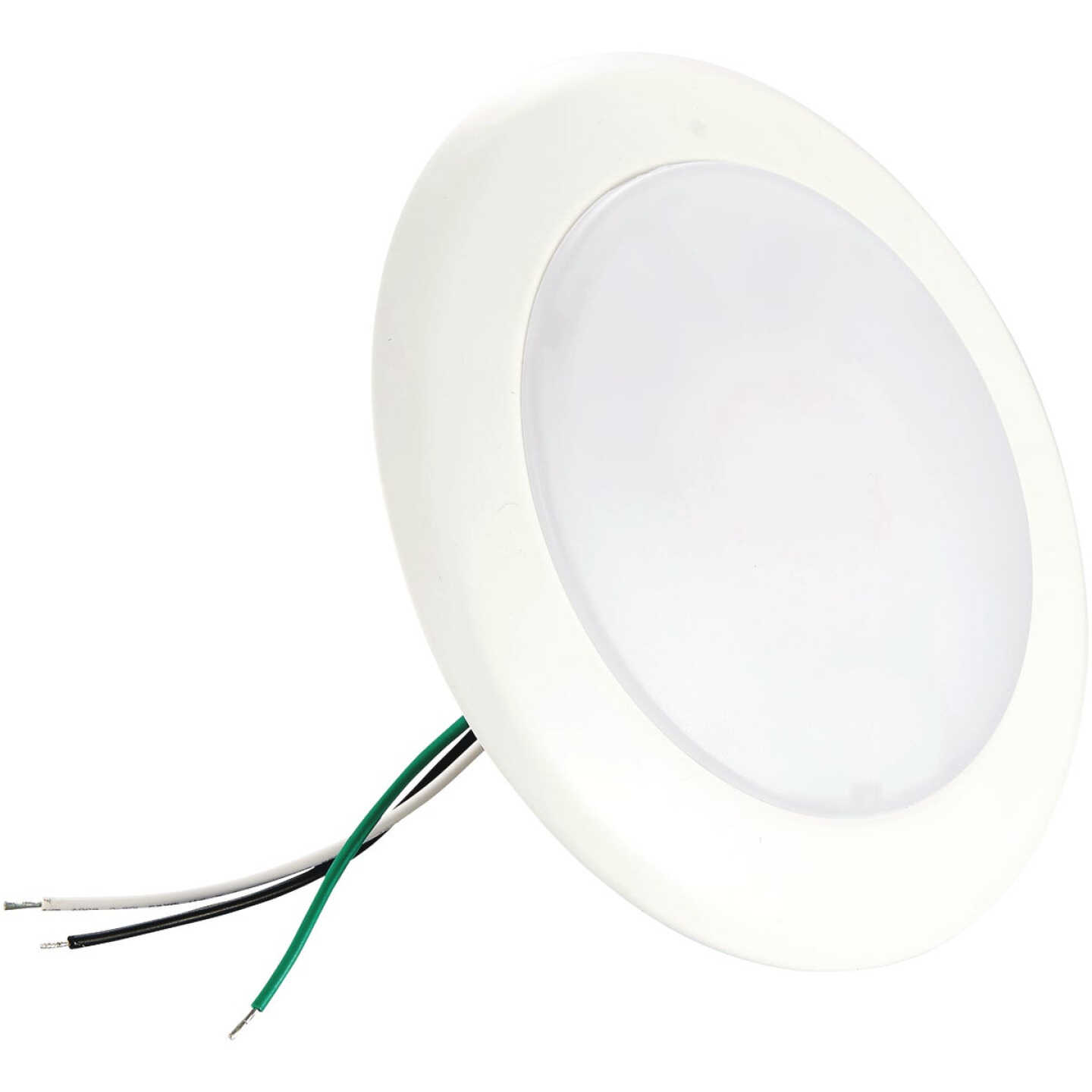 6 In. Retrofit IC Rated White LED DOB CCT Selectable Surface Mount Downlight, 1100 Lm. Image 1