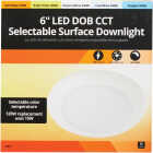 6 In. Retrofit IC Rated White LED DOB CCT Selectable Surface Mount Downlight, 1100 Lm. Image 2