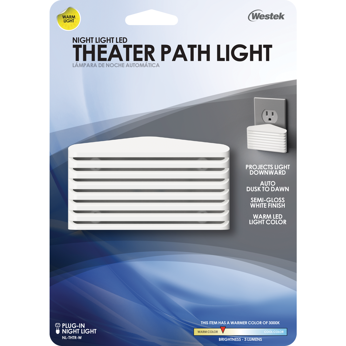 Westek White Dusk To Dawn LED Theater Path Night Light Image 2