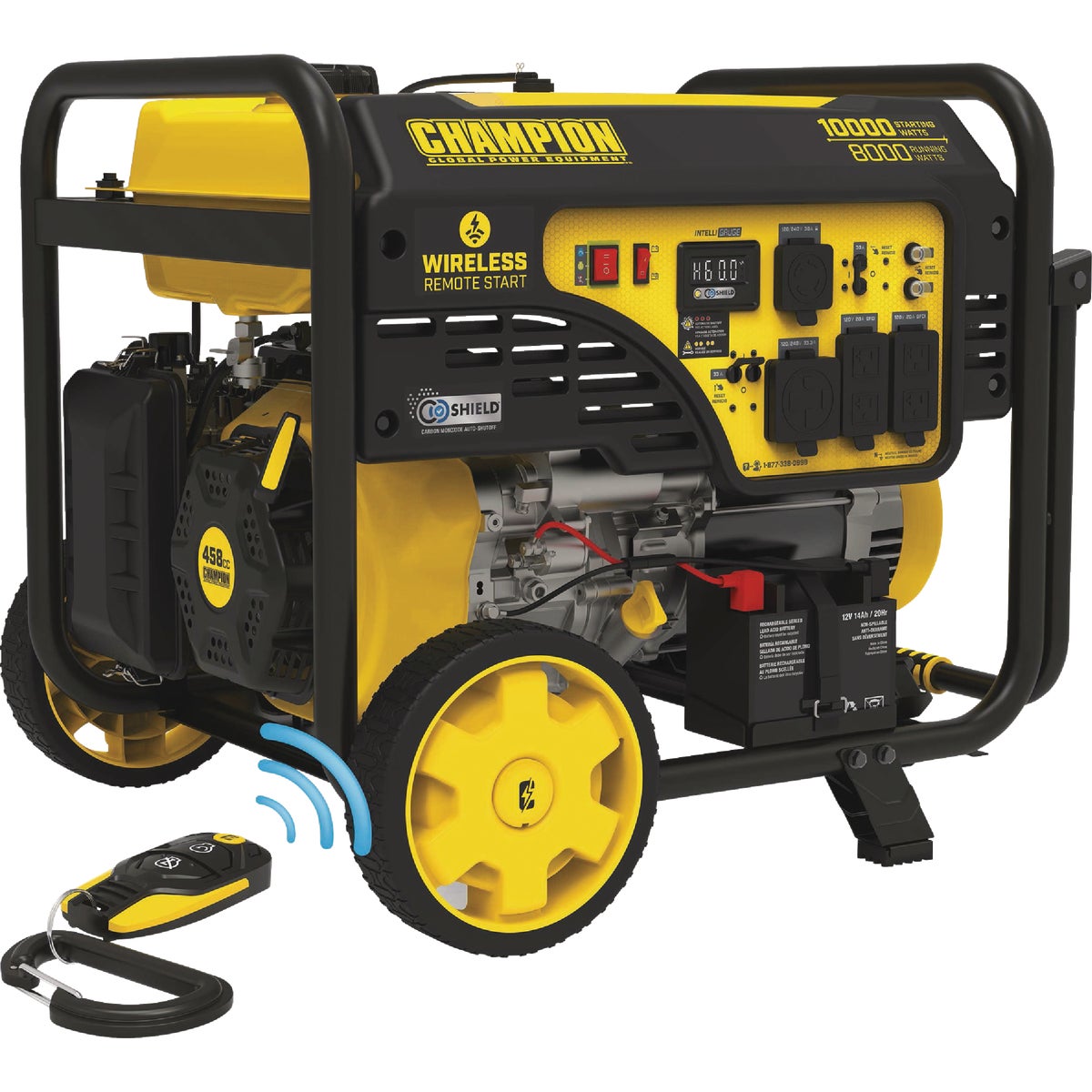 Champion 8000W Gasoline Portable Generator with Wireless Start and CO Shield