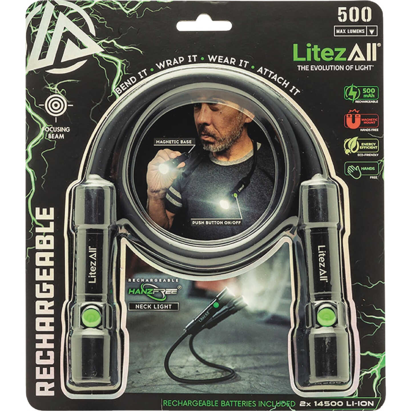 LitezAll 500 Lm. Rechargeable Bendable Neck Light Image 3