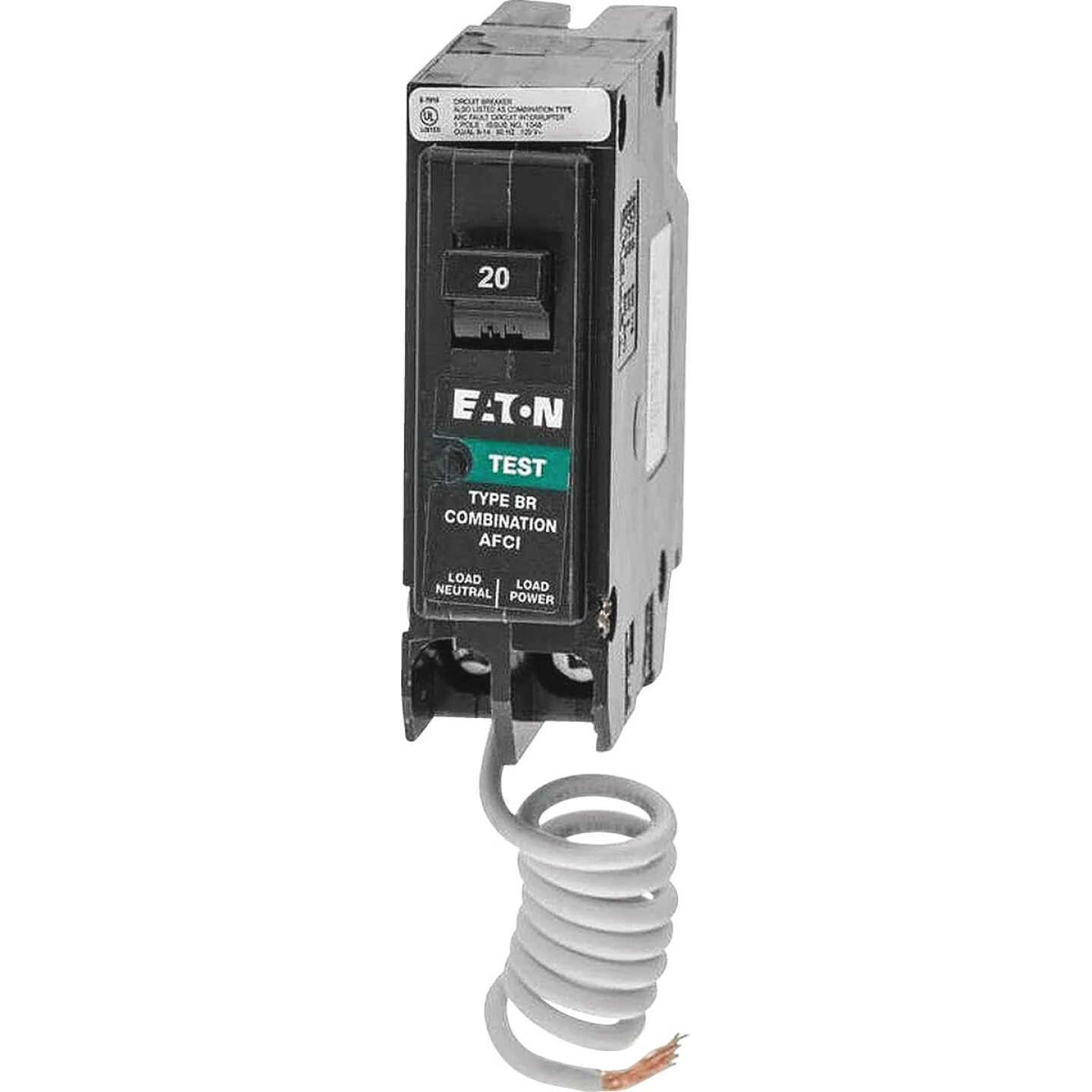 Eaton BR 20A Single-Pole CAFCI Combination Arc Fault Breaker Image 1