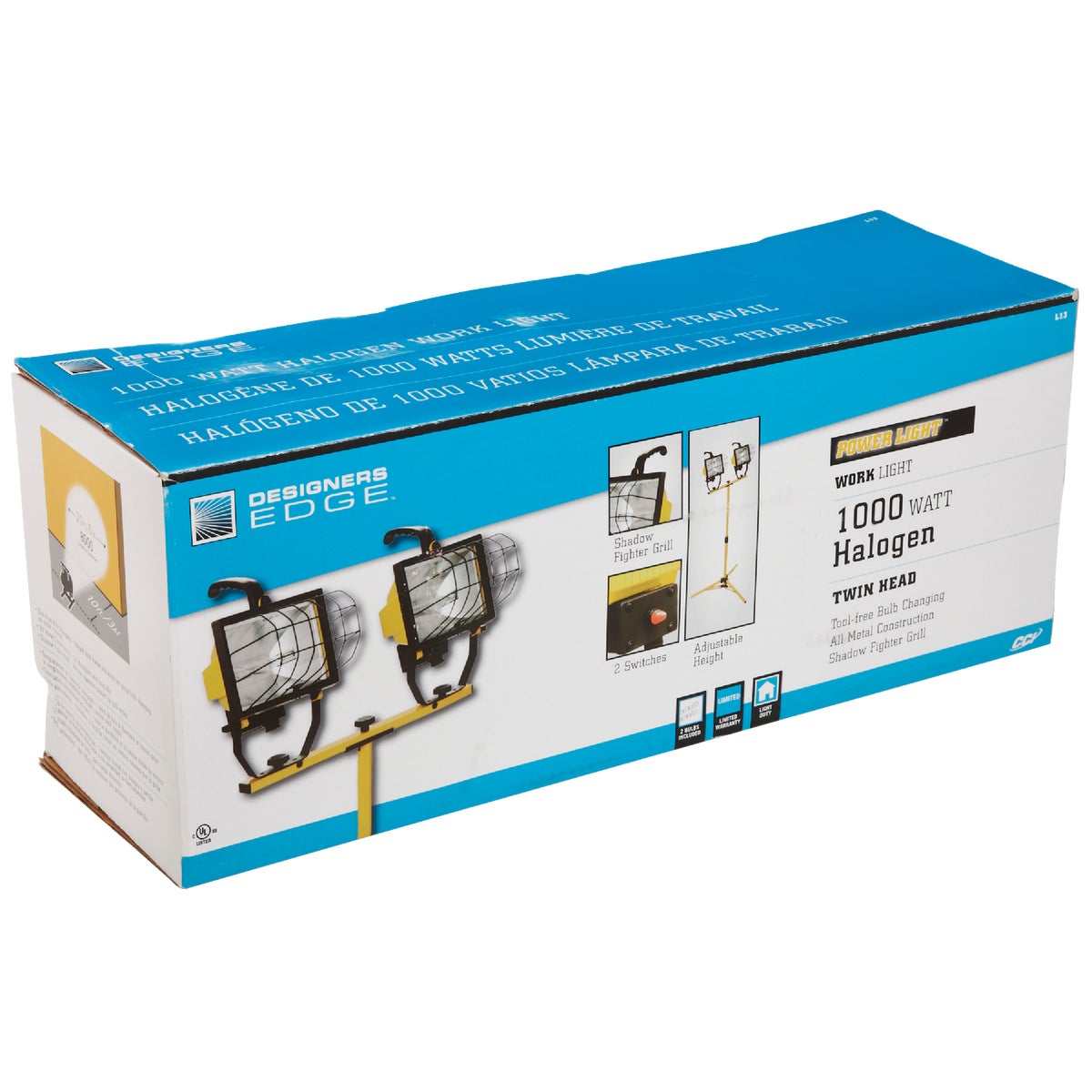 Southwire Power Light 16,000 Lm. Halogen Twin Head Telescoping Work Light Image 2