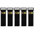 Wrap-It Storage Super-Stretch 9 In. x 1 In. Elastic Hook & Loop Cinch Straps (5-Pack) Image 1