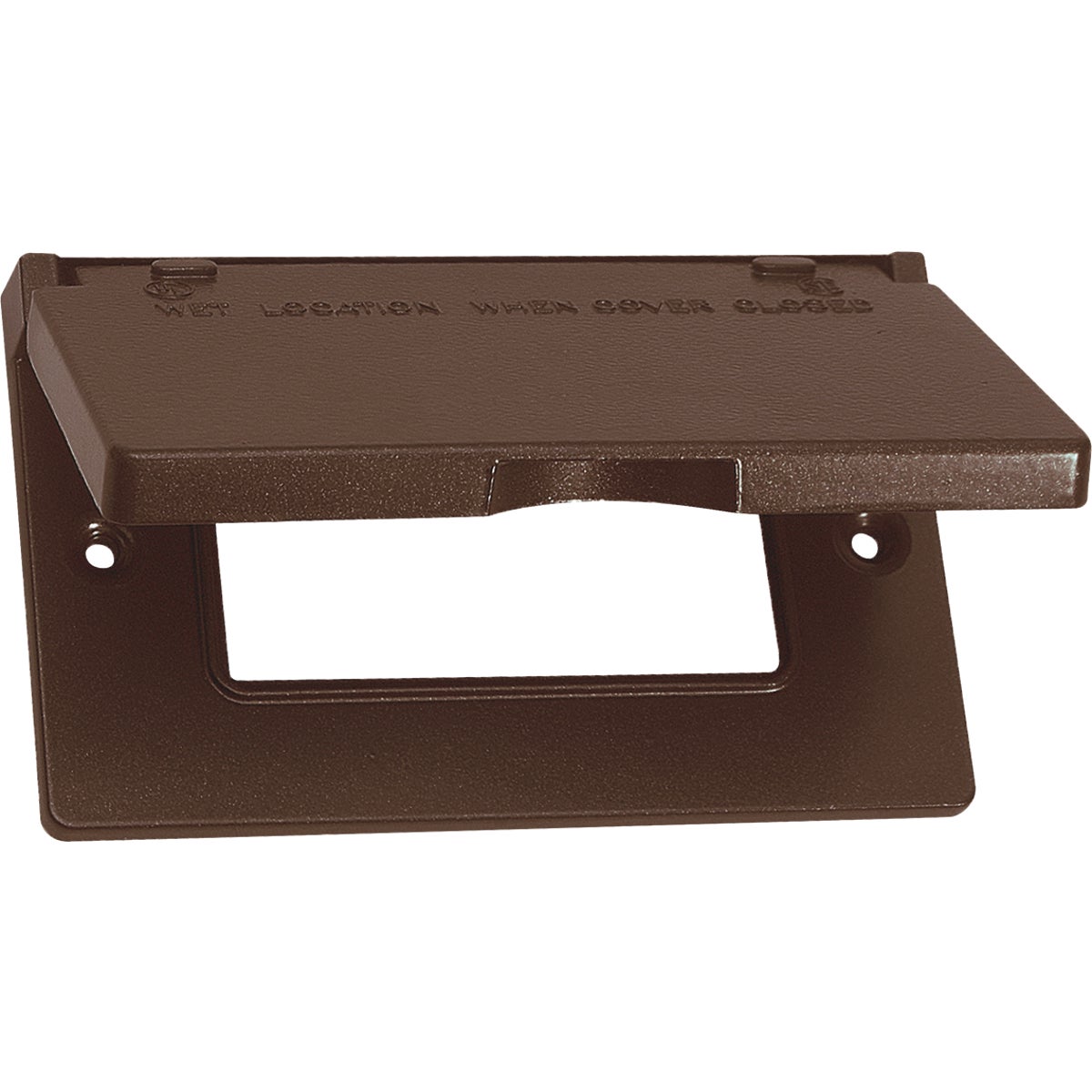 Southwire Single Gang Horizontal Bronze Weatherproof GFCI Cover