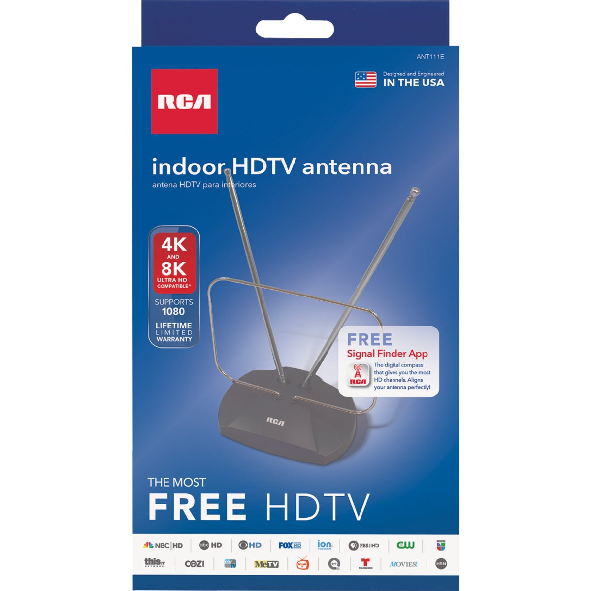RCA Adjustable Black 5.1 In. Indoor Antenna
