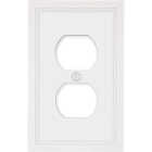 Amerelle Fairbanks 1-Gang White Insulated Bamboo Wall Plate Image 1