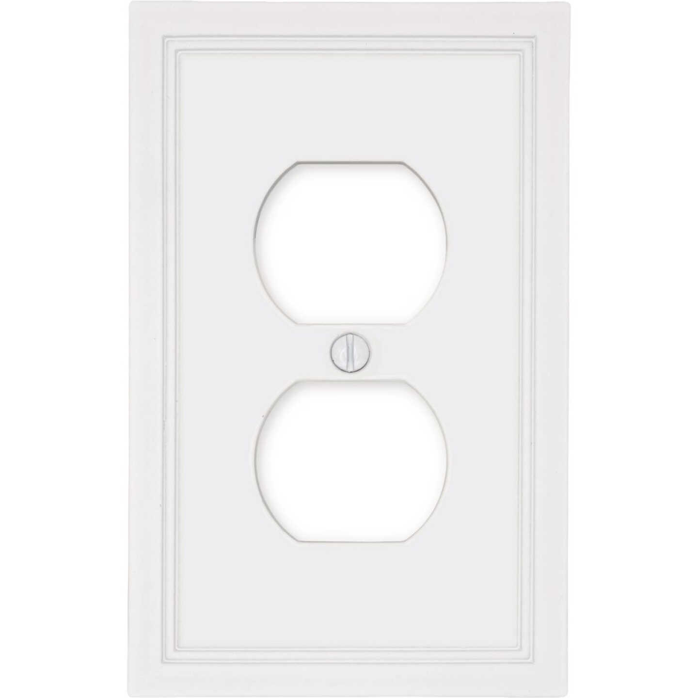 Amerelle Fairbanks 1-Gang White Insulated Bamboo Wall Plate Image 1